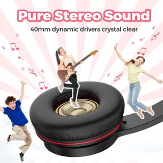 Foto 5 | Foto 5 | Auriculares Tuneflux Kids Con Cable Límite De Volumen De 85 Db Negro Y Rojo - Venta Internacional.