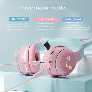Foto 3 | Foto 3 | Auriculares Bluetooth Tskvt Para Niños Con Límite De Volumen Seguro Color Negro - Venta Internacional.