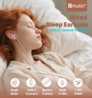 Foto 2 | Foto 2 | Auriculares Sleep Hmusic Sleep Con Micrófono 30 Db Aislamiento De Ruido Color Rosa - Venta Internacional.