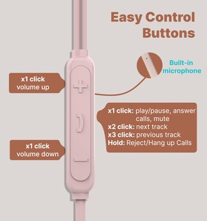 Foto 5 | Foto 5 | Auriculares Sleep Hmusic Sleep Con Micrófono 30 Db Aislamiento De Ruido Color Rosa - Venta Internacional.