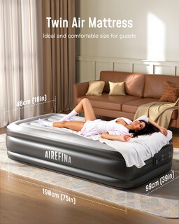 Foto 2 | Foto 2 | Colchón Inflable Airefina Twin Con Bomba Integrada De 18 Pulgadas De Altura - Venta Internacional.