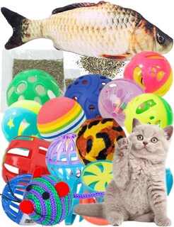 Foto 1 | Foto 1 | Juego De 14 Juguetes Para Gatos Diyuqishi Con Hierba Gatera Orgánica Para Gatos De Interior - Venta Internacional.