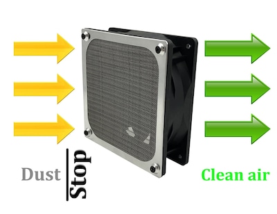 Foto 6 | Foto 6 | Parrilla Con Filtro De Ventilador 120 Mm Imsurqltyprise Aluminio Plateado Paquete De 4 - Venta Internacional.