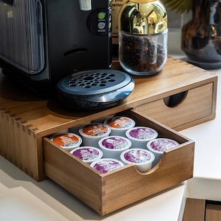 Foto 1 | Foto 1 | Organizador De Cápsulas De Café Flyiee Cajón De Madera Para Tazas En Forma De K 30 Cápsulas - Venta Internacional.