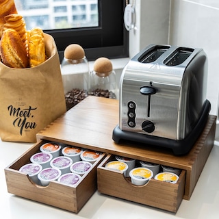 Foto 4 | Foto 4 | Organizador De Cápsulas De Café Flyiee Cajón De Madera Para Tazas En Forma De K 30 Cápsulas - Venta Internacional.