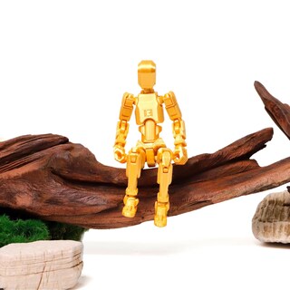 Foto 2 | Foto 2 | Figura De Acción Foxvilla T13 Titan 13 Impresa En 3d Dorada - Venta Internacional.