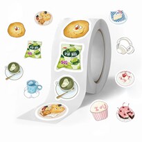 Pegatinas Eutvibrp Cute Food  500 Unidades  Autoadhesivas  2 54 Cm - Venta Internacional.