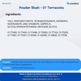 Foto 3 | Foto 3 | Colorete En Polvo Bissú 4g Pigmentación Intensa Acabado Mate/satinado - Venta Internacional.