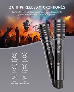 Foto 6 | Foto 6 | Máquina De Karaoke Mlove Con Bluetooth Y Micrófono Inalámbrico - Venta Internacional.