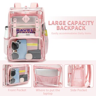 Foto 3 | Foto 3 | Mochila Neoreal Pvc Transparente De Gran Capacidad Para Mujer - Venta Internacional.