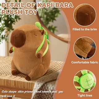 Foto 3 | Foto 3 | Peluche De Carpincho Shinuoer De Felpa Con Mochila De Tortuga De 30 Cm - Venta Internacional.