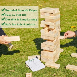 Foto 3 | Foto 3 | Juego De Apilar Bloques De Madera Giant Tumble Tower Olsa De 57 Piezas - Venta Internacional.