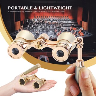 Foto 2 | Foto 2 | Gafas De Ópera Y Prismáticos Aomekie Theater 3 X 25 Pulgadas Con Asa Color Dorado - Venta Internacional.