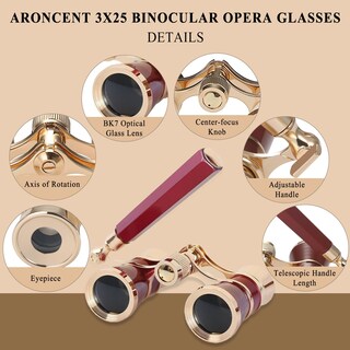 Foto 2 | Foto 2 | Binoculares Opera Glasses Aroncent 3x25 Para Conciertos De Teatro - Venta Internacional.