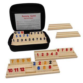 Foto 1 | Foto 1 | Set De Juego Rummy Cube Uvcany Para 6 Jugadores Con Estantes De Madera Y Funda - Venta Internacional.