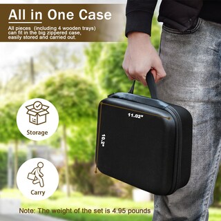 Foto 6 | Foto 6 | Set De Juego Rummy Cube Uvcany Para 6 Jugadores Con Estantes De Madera Y Funda - Venta Internacional.