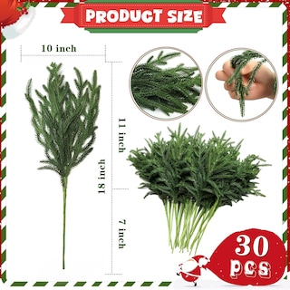 Foto 4 | Foto 4 | Ramas De Pino Navideñas Lznpa Realistas 30 Unidades Para Decoración - Venta Internacional.