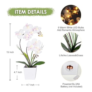 Foto 6 | Foto 6 | Lámpara Con Forma De Orquídea Homeseasons Homeseaons  Arreglo Con Iluminación Led - Venta Internacional.