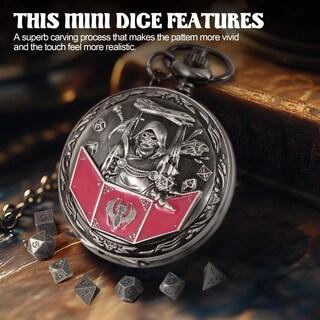 Foto 3 | Foto 3 | Set De Dados Banloga Mini Dnd 7 Unidades Metal Con Estampado En Relieve - Venta Internacional.