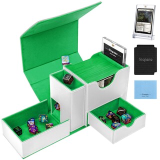 Foto 1 | Foto 1 | Caja De Cubierta Bandeja De Dados Y Torre 2 En 1 Para Mtg Commander Blanco/verde - Venta Internacional.