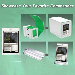 Foto 4 | Foto 4 | Caja De Cubierta Bandeja De Dados Y Torre 2 En 1 Para Mtg Commander Blanco/verde - Venta Internacional.