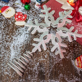 Foto 3 | Foto 3 | Decoración Para Árbol De Navidad Con Forma De Copo De Nieve Con Forma De Copo De Nieve Metal Plateado - Venta Internacional.