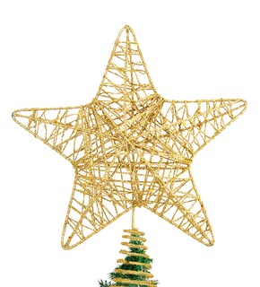 Foto 1 | Foto 1 | Decoración Para Árbol De Navidad Derayee Star Hierro Dorado 30 Cm - Venta Internacional.