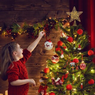 Foto 5 | Foto 5 | Decoración Para Árbol De Navidad Derayee Star Hierro Dorado 30 Cm - Venta Internacional.