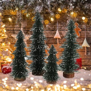 Foto 7 | Foto 7 | Juego De Árbol De Navidad Uiyihif En Miniatura De Pino Con Base De Madera - Venta Internacional.