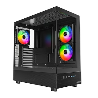 Foto 1 | Foto 1 | Funda Para Juegos De Pc Montech Xr Atx Mid-tower Con 3 Ventiladores Negra - Venta Internacional.