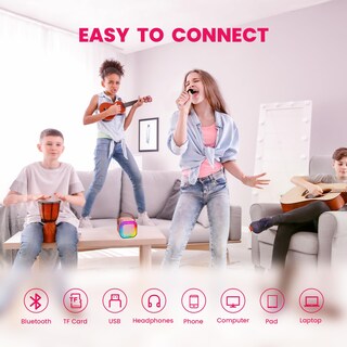 Foto 4 | Foto 4 | Mini Altavoz Bluetooth Portátil Para Niños Karaoke Machine Iroo - Venta Internacional.