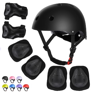 Foto 1 | Foto 1 | Set De Protección Wayeee Para Niños Casco De Bicicleta Y Monopatín Negro - Venta Internacional.