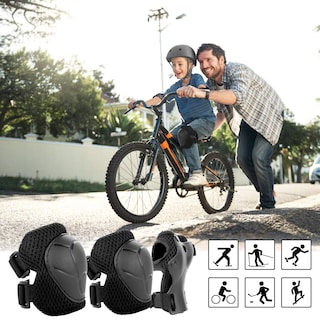 Foto 2 | Foto 2 | Set De Protección Wayeee Para Niños Casco De Bicicleta Y Monopatín Negro - Venta Internacional.