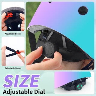Foto 5 | Foto 5 | Casco De Bicicleta Jifar Para Niños Pequeños Degradado De Color Con Almohadillas De 3 A 14 Años O Más - Venta Internacional.