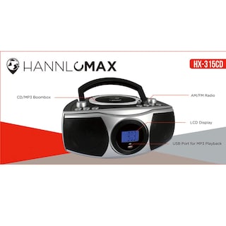 Foto 4 | Foto 4 | Reproductor Portátil De Cd/mp3 Hannlomax Hx-315cd Con Bluetooth Y Usb - Venta Internacional.