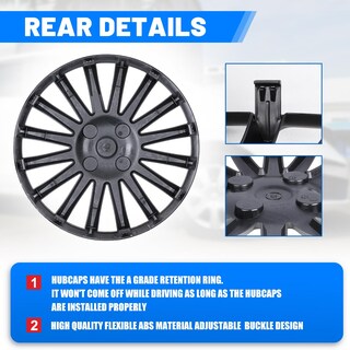 Foto 3 | Foto 3 | Hubcaps I1motor R14 Universal Negro Mate Para Coche Juego De 4 - Venta Internacional.