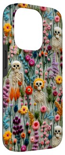 Foto 3 | Foto 3 | Funda De Teléfono Retro Con Forma De Calavera Con Flores En Flor Para Iphone 14 Pro - Venta Internacional.
