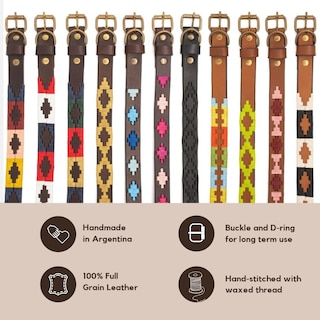 Foto 5 | Foto 5 | Collar Para Perro Gaucholife Polo De Piel Cosido A Mano Marrón Xl - Venta Internacional.