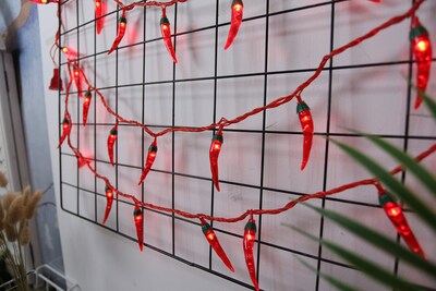 Foto 3 | Foto 3 | Cadena De Luces Okba Chili Pepper 40 Led Rojas Paquete De 2 - Venta Internacional.