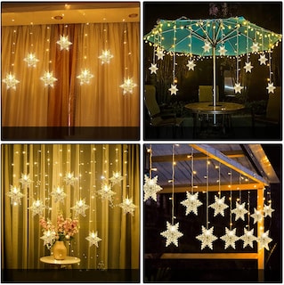 Foto 4 | Foto 4 | Luces De Cortina Morobest Christmas Snowflake 4 M 96 Led - Venta Internacional.
