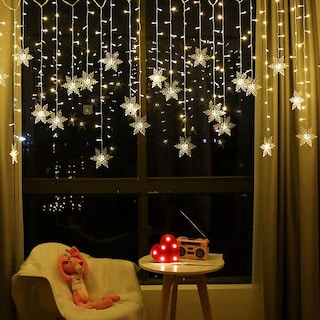 Foto 5 | Foto 5 | Luces De Cortina Morobest Christmas Snowflake 4 M 96 Led - Venta Internacional.
