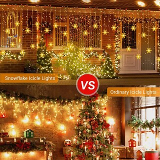 Foto 6 | Foto 6 | Luces De Cortina Morobest Christmas Snowflake 4 M 96 Led - Venta Internacional.