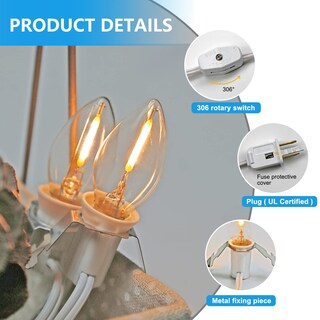 Foto 4 | Foto 4 | Juego De Cables De Accesorios Futime Con Bombilla Led De 6 Pies Para Decoración - Venta Internacional.