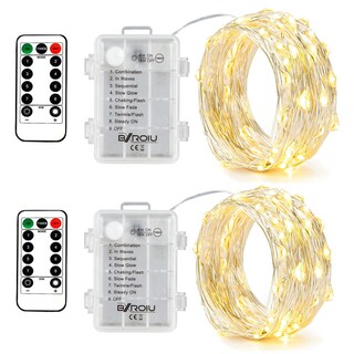 Foto 1 | Foto 1 | Fairy Lights Bxroiu Silver Wire 8 Modos 5 M 50 Led Con Mando A Distancia - Venta Internacional.