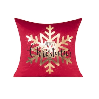 Foto 3 | Foto 3 | Fundas De Cojín All Smiles Color Rojo Dorado Navideño 45 X 45 Cm - Venta Internacional.