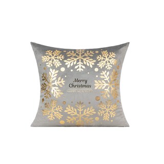 Foto 5 | Foto 5 | Fundas De Cojín All Smiles Color Gris Dorado Navideño 45 X 45 Cm - Venta Internacional.