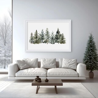 Foto 7 | Foto 7 | Lámina Mural Jarthenaamcs Christmas Snowy Pinos 30 X 40 Cm - Venta Internacional.