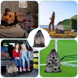 Foto 7 | Foto 7 | Paquete De 2 Bolsas De Malla Para Ropa Sucia Peasug 58 X 86 Cm Muy Resistentes Negras - Venta Internacional.