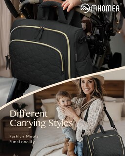 Foto 2 | Foto 2 | Bolsa De Pañales Mhomer Puffer Ligera Para Mujer Color Negro - Venta Internacional.