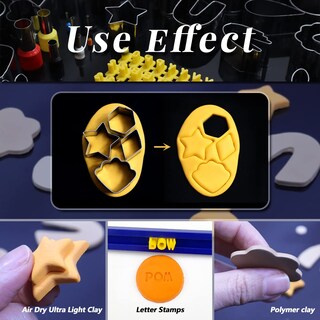 Foto 3 | Foto 3 | Juego De Herramientas De Arcilla Ptfjz Cortadores De Arcilla Polimérica Para Hacer Pendientes - Venta Internacional.